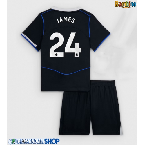 Maglie da calcio Chelsea Reece James #24 Terza Maglia Bambino 2025-26 Manica Corta + Pantaloni corti)